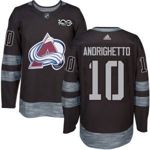 Stylish Adidas Avalanche #10 Sven Andrighetto Black 1917 2017 100th Anniversary Stitched NHL Jersey to stand out at the stadium