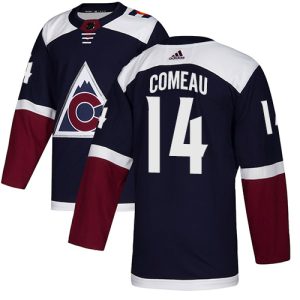 Gorgeous Adidas Avalanche #14 Blake Comeau Navy Alternate Authentic Stitched NHL Jersey for ultimate hockey enthusiasts