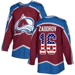 Amazing Adidas Avalanche #16 Nikita Zadorov Burgundy Home Authentic USA Flag Stitched NHL Jersey a must - have for collectors