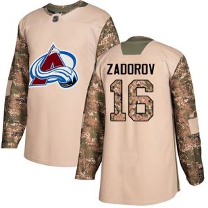 Fantastic Adidas Avalanche #16 Nikita Zadorov Camo Authentic 2017 Veterans Day Stitched NHL Jersey perfect for game days