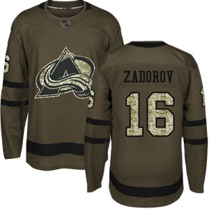 Fantastic Adidas Avalanche #16 Nikita Zadorov Green Salute to Service Stitched NHL Jersey for die - hard fans