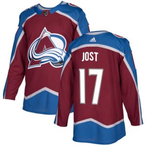 Fantastic Adidas Avalanche #17 Tyson Jost Burgundy Home Authentic Stitched NHL Jersey perfect for game days