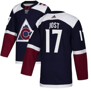 Top - notch Adidas Avalanche #17 Tyson Jost Navy Alternate Authentic Stitched NHL Jersey perfect for game days