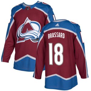 Fantastic Adidas Avalanche #18 Derick Brassard Burgundy Home Authentic Stitched NHL Jersey to stand out at the stadium