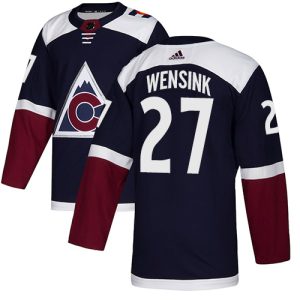 Cool Adidas Avalanche #27 John Wensink Navy Alternate Authentic Stitched NHL Jersey for die - hard fans