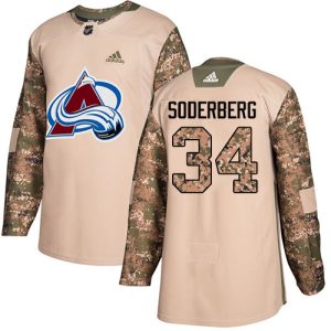Stylish Adidas Avalanche #34 Carl Soderberg Camo Authentic 2017 Veterans Day Stitched NHL Jersey to stand out at the stadium