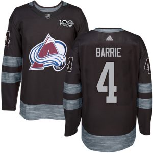 Amazing Adidas Avalanche #4 Tyson Barrie Black 1917 2017 100th Anniversary Stitched NHL Jersey perfect for game days