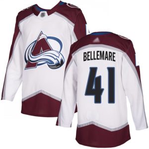 Amazing Adidas Avalanche #41 Pierre Edouard Bellemare White Road Authentic Stitched NHL Jersey for ultimate hockey enthusiasts