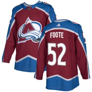 Sleek Adidas Avalanche #52 Adam Foote Burgundy Home Authentic Stitched NHL Jersey a must - have for collectors