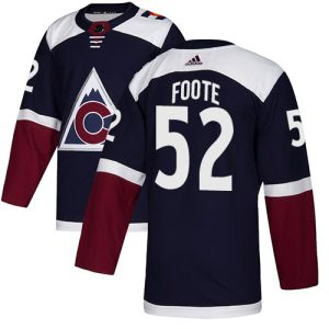 Top - notch Adidas Avalanche #52 Adam Foote Navy Alternate Authentic Stitched NHL Jersey perfect for game days