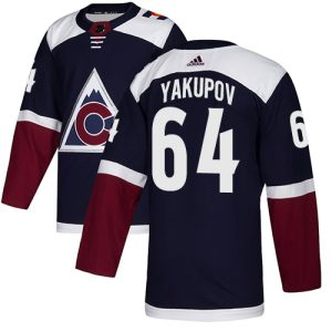 Stunning Adidas Avalanche #64 Nail Yakupov Navy Alternate Authentic Stitched NHL Jersey perfect for game days