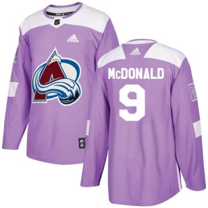 Amazing Adidas Avalanche #9 Lanny McDonald Purple Authentic Fights Cancer Stitched NHL Jersey to stand out at the stadium