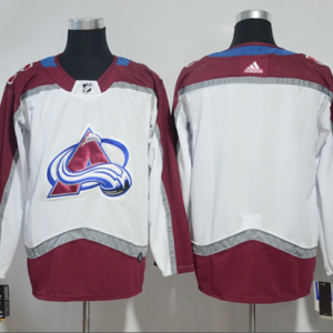 Cool Adidas Avalanche Blank White Road Authentic Stitched NHL Jersey perfect for game days