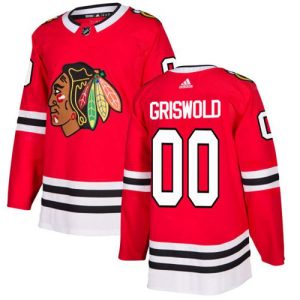 Gorgeous Adidas Blackhawks #00 Clark Griswold Red Home Authentic Stitched NHL Jersey to show your team spirit