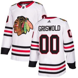 Amazing Adidas Blackhawks #00 Clark Griswold White Road Authentic Stitched NHL Jersey perfect for game days