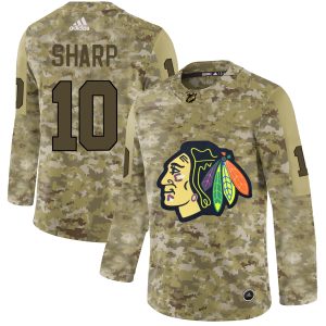 Amazing Adidas Blackhawks #10 Patrick Sharp Camo Authentic Stitched NHL Jersey for die - hard fans