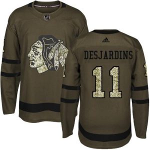 Cool Adidas Blackhawks #11 Andrew Desjardins Green Salute to Service Stitched NHL Jersey a must - have for collectors