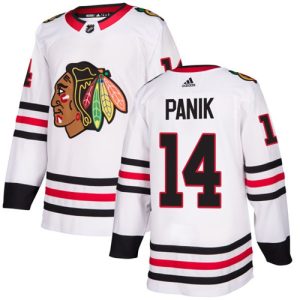 Premium Adidas Blackhawks #14 Richard Panik White Road Authentic Stitched NHL Jersey to show your team spirit