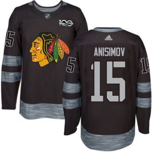 Top - notch Adidas Blackhawks #15 Artem Anisimov Black 1917 2017 100th Anniversary Stitched NHL Jersey to elevate your fan gear collection