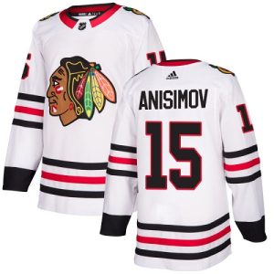 Gorgeous Adidas Blackhawks #15 Artem Anisimov White Road Authentic Stitched NHL Jersey for ultimate hockey enthusiasts
