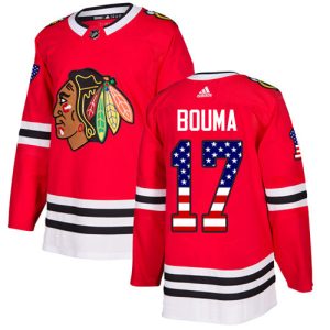 Fantastic Adidas Blackhawks #17 Lance Bouma Red Home Authentic USA Flag Stitched NHL Jersey to show your team spirit