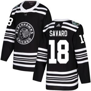 Stylish Adidas Blackhawks #18 Denis Savard Black Authentic 2019 Winter Classic Stitched NHL Jersey for die - hard fans