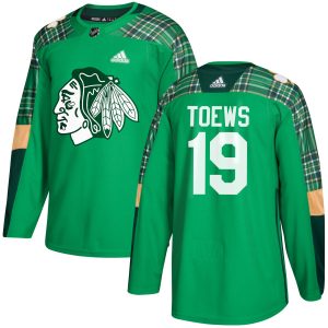 Stylish Adidas Blackhawks #19 Jonathan Toews adidas Green St. Patrick's Day Authentic Practice Stitched NHL Jersey a must - have for collectors