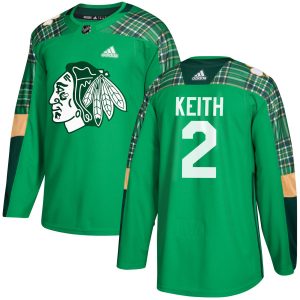 Gorgeous Adidas Blackhawks #2 Duncan Keith adidas Green St. Patrick's Day Authentic Practice Stitched NHL Jersey for die - hard fans
