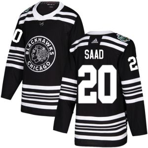 Cool Adidas Blackhawks #20 Brandon Saad Black Authentic 2019 Winter Classic Stitched NHL Jersey a must - have for collectors