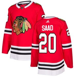 Amazing Adidas Blackhawks #20 Brandon Saad Red Home Authentic Stitched NHL Jersey perfect for game days