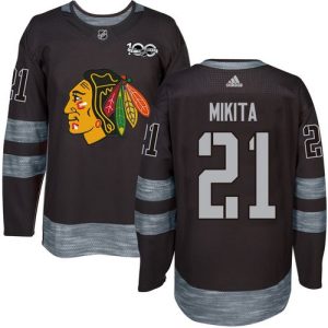 Gorgeous Adidas Blackhawks #21 Stan Mikita Black 1917 2017 100th Anniversary Stitched NHL Jersey to stand out at the stadium