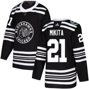 Top - notch Adidas Blackhawks #21 Stan Mikita Black Authentic 2019 Winter Classic Stitched NHL Jersey for ultimate hockey enthusiasts