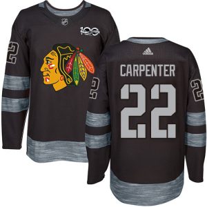Fantastic Adidas Blackhawks #22 Ryan Carpenter Black 1917 2017 100th Anniversary Stitched NHL Jersey for die - hard fans