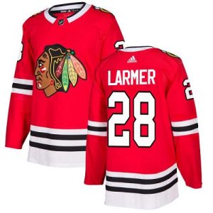 Gorgeous Adidas Blackhawks #28 Steve Larmer Red Home Authentic Stitched NHL Jersey to elevate your fan gear collection
