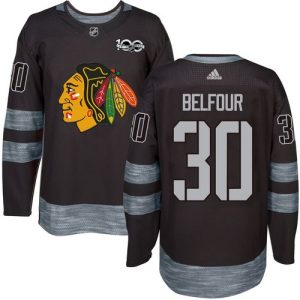 Chic Adidas Blackhawks #30 ED Belfour Black 1917 2017 100th Anniversary Stitched NHL Jersey for ultimate hockey enthusiasts