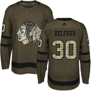 Chic Adidas Blackhawks #30 ED Belfour Green Salute to Service Stitched NHL Jersey to elevate your fan gear collection