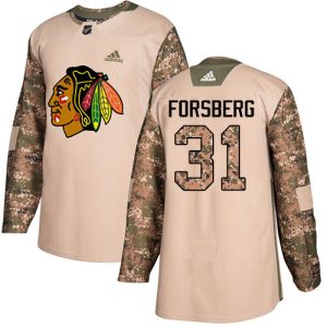 Stunning Adidas Blackhawks #31 Anton Forsberg Camo Authentic 2017 Veterans Day Stitched NHL Jersey to elevate your fan gear collection