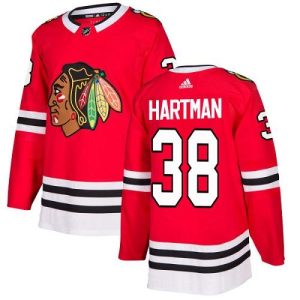 Stunning Adidas Blackhawks #38 Ryan Hartman Red Home Authentic Stitched NHL Jersey for die - hard fans