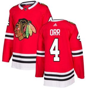 Sleek Adidas Blackhawks #4 Bobby Orr Red Home Authentic Stitched NHL Jersey for die - hard fans