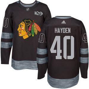 Gorgeous Adidas Blackhawks #40 John Hayden Black 1917 2017 100th Anniversary Stitched NHL Jersey to stand out at the stadium