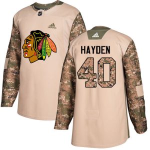 Amazing Adidas Blackhawks #40 John Hayden Camo Authentic 2017 Veterans Day Stitched NHL Jersey to show your team spirit