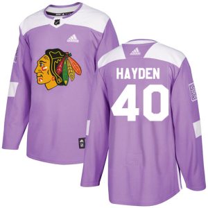Premium Adidas Blackhawks #40 John Hayden Purple Authentic Fights Cancer Stitched NHL Jersey a must - have for collectors