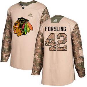Fantastic Adidas Blackhawks #42 Gustav Forsling Camo Authentic 2017 Veterans Day Stitched NHL Jersey to elevate your fan gear collection