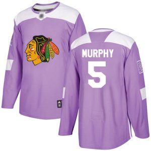 Amazing Adidas Blackhawks #5 Connor Murphy Purple Authentic Fights Cancer Stitched NHL Jersey to show your team spirit