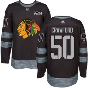 Top - notch Adidas Blackhawks #50 Corey Crawford Black 1917 2017 100th Anniversary Stitched NHL Jersey to show your team spirit