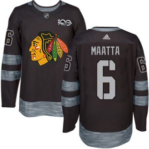 Stunning Adidas Blackhawks #6 Olli Maatta Black 1917 2017 100th Anniversary Stitched NHL Jersey to elevate your fan gear collection