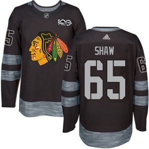 Stunning Adidas Blackhawks #65 Andrew Shaw Black 1917 2017 100th Anniversary Stitched NHL Jersey for die - hard fans