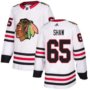 Cool Adidas Blackhawks #65 Andrew Shaw White Road Authentic Stitched NHL Jersey to elevate your fan gear collection