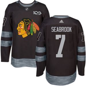 Top - notch Adidas Blackhawks #7 Brent Seabrook Black 1917 2017 100th Anniversary Stitched NHL Jersey for ultimate hockey enthusiasts