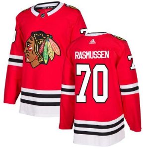 Amazing Adidas Blackhawks #70 Dennis Rasmussen Red Home Authentic Stitched NHL Jersey for ultimate hockey enthusiasts